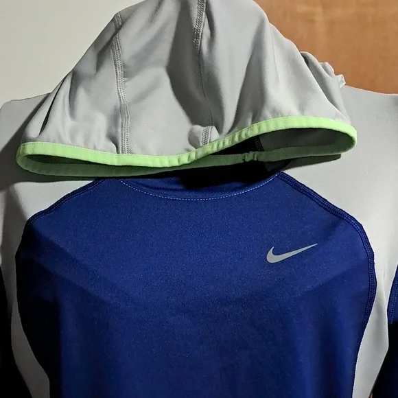 Nike Blue and Gray Performance Hoodie - Picture 4 of 8